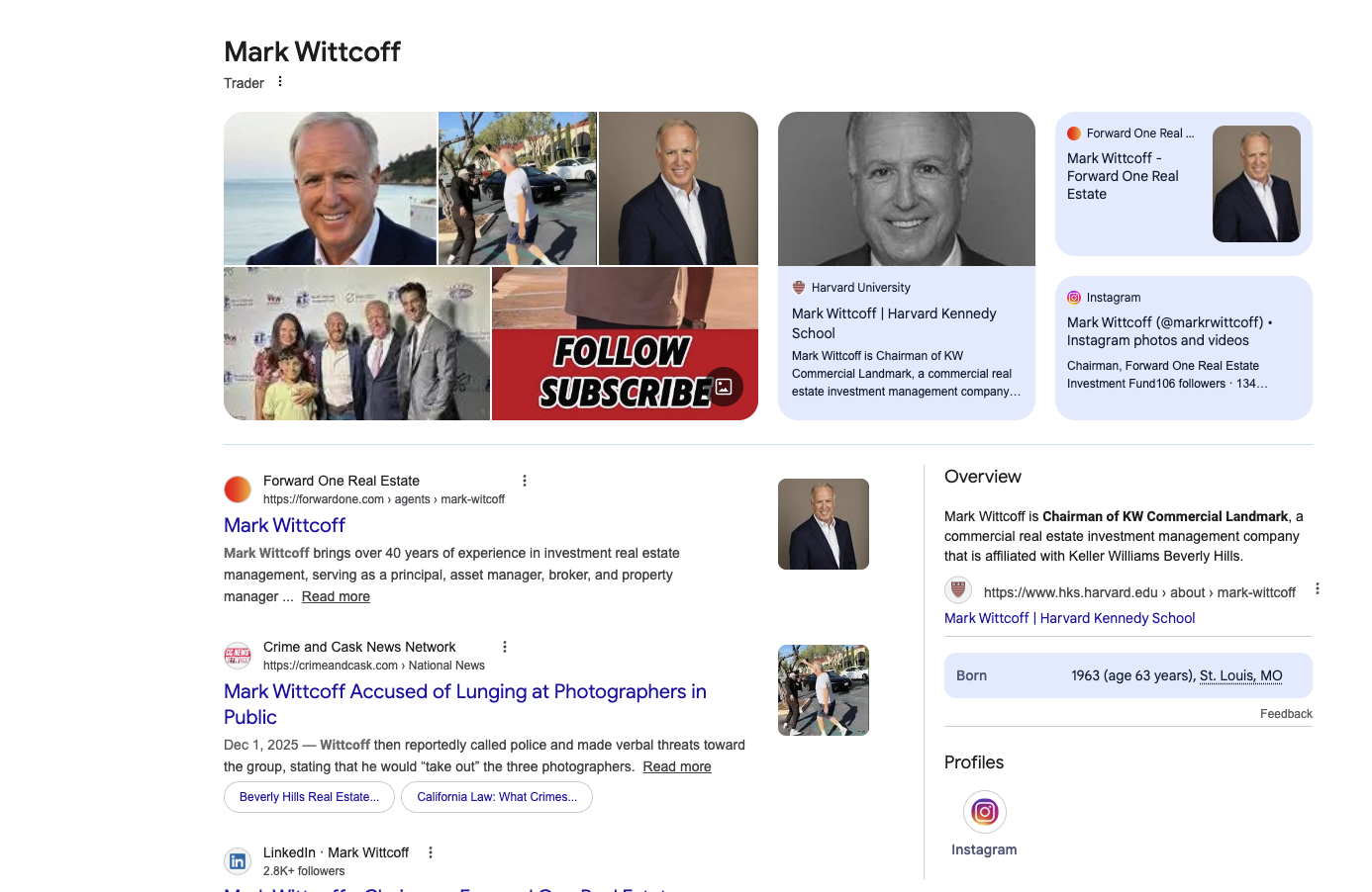 Mark Wittcoff Google Knowledge Panel